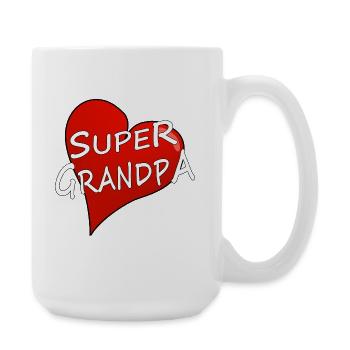 SUPER GRANDPA - Große Tasse 440 ml - Weiß - Rechts