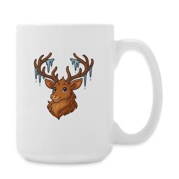 Cerf d’hiver avec glaçons - Grande tasse 440 ml - blanc - Droite