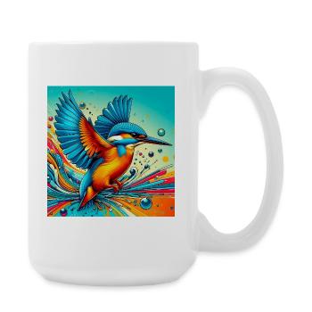 martin-pêcheur - Grande tasse 440 ml - blanc - Droite