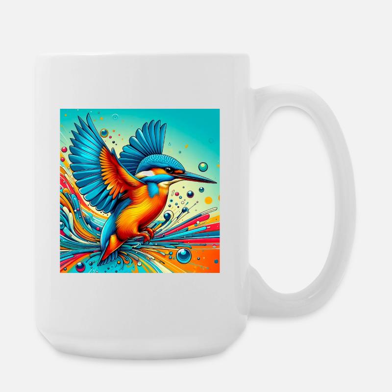 martin-pêcheur - Grande tasse 440 ml - blanc