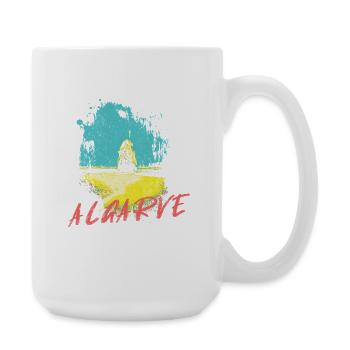 Beach Rocks Algarve Illustration Portugal - Large Mug 440 ml - white - Right
