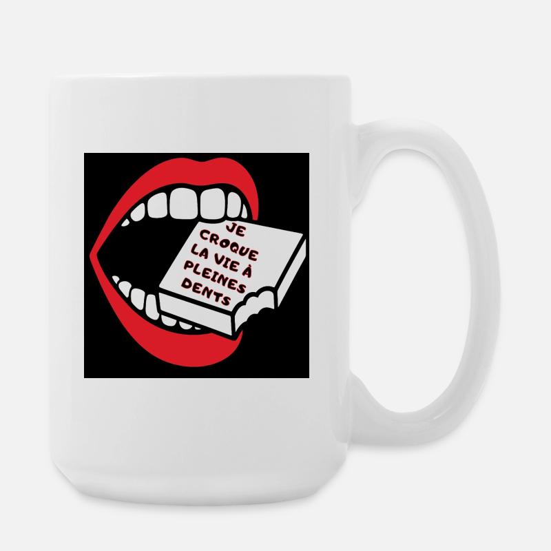 Das Leben ist gut - Große Tasse 440 ml - Weiß