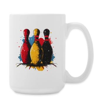 Bowling Sketch - Large Mug 440 ml - white - Right