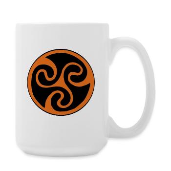 Triskel Orange  - Grande tasse 440 ml - blanc - Droite