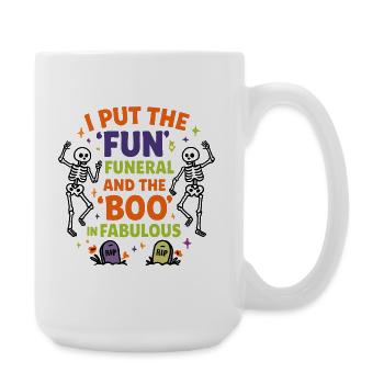 Halloween - Fun Skeletons - Large Mug 440 ml - white - Right