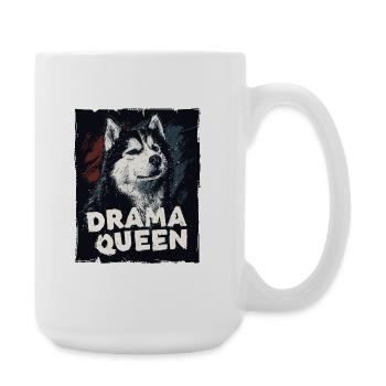 Husky Drama Queen - Large Mug 440 ml - white - Right