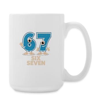 6 7 Six Seven Memes – Aura Points Kids Gaming - Grande tasse 440 ml - blanc - Droite