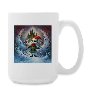 Christmas skeleton elf - Large Mug 440 ml - white - Right