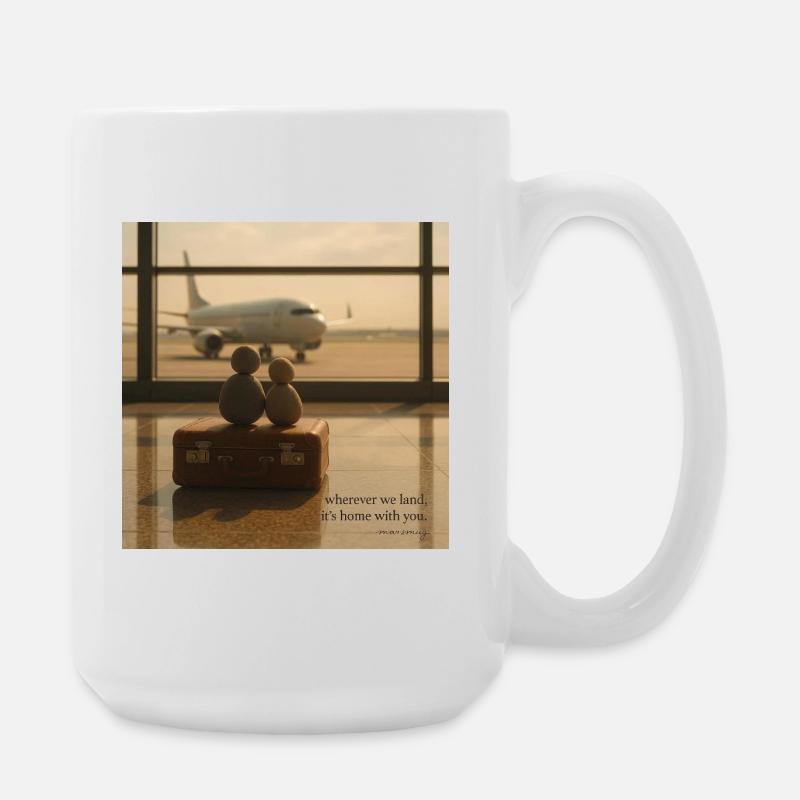 Heimkehrende Herzen am Terminal - Große Tasse 440 ml - Weiß
