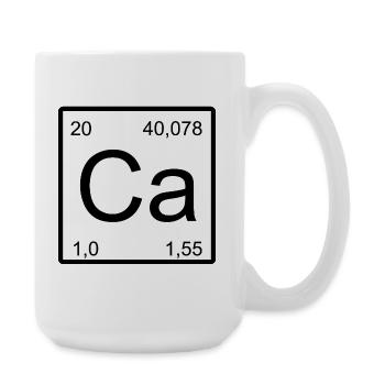 Calcium Symbol Grafik - Große Tasse 440 ml - Weiß - Rechts