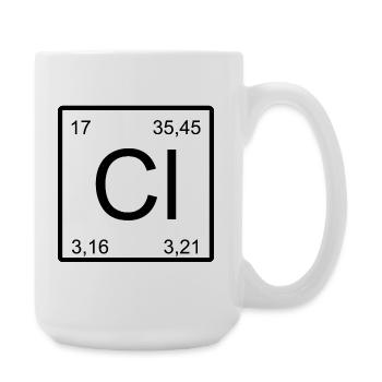 Chlorine Square Element Design - Large Mug 440 ml - white - Right