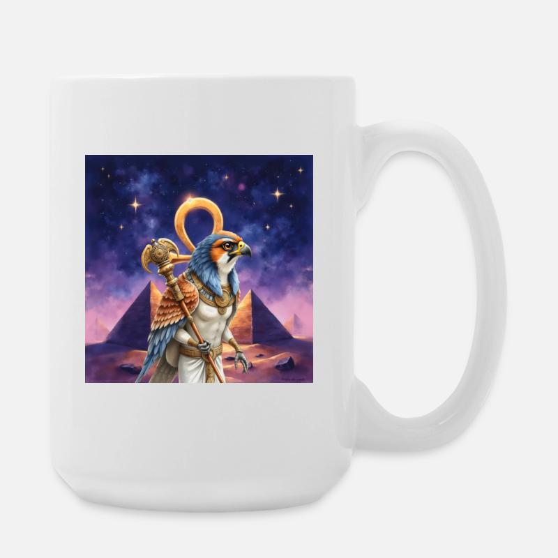 Pharaoh Warrior Bird - Large Mug 440 ml - white
