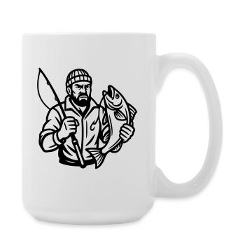Angler - Große Tasse 440 ml - Weiß - Rechts