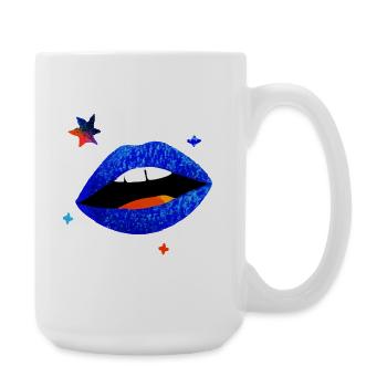Electric Blue Lip Pop - Large Mug 440 ml - white - Right