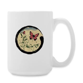 Japanese Butterfly - Large Mug 440 ml - white - Right