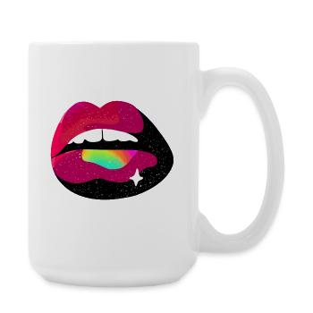 Cosmic Rainbow Lip Kiss - Large Mug 440 ml - white - Right
