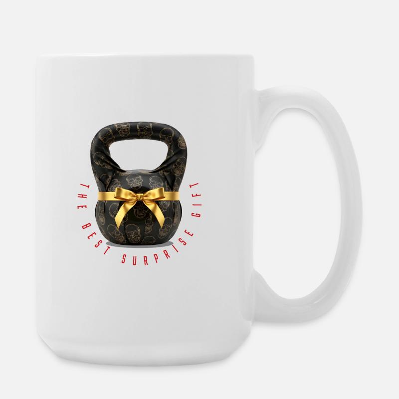 Kettlebell - the best suprise gift for him. - Large Mug 440 ml - white