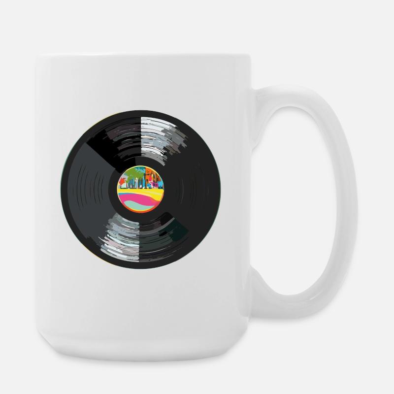 Vinyl_1 - Large Mug 440 ml - white