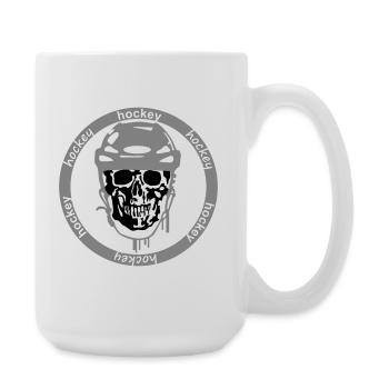 Eishockey - Große Tasse 440 ml - Weiß - Rechts
