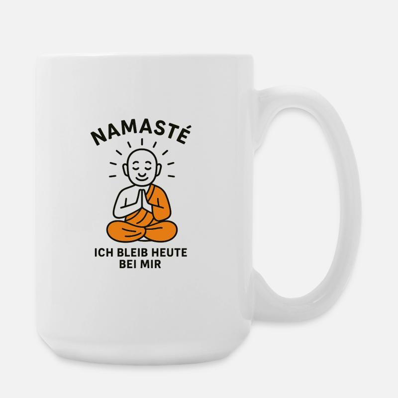Namaste I'll stay with myself today - Large Mug 440 ml - white