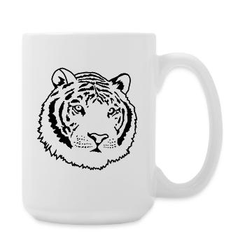 Strong Tiger in the Jungle – Wildcat Design - Large Mug 440 ml - white - Right