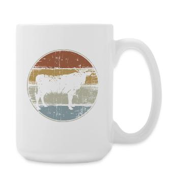 Vache Vintage - Grande tasse 440 ml - blanc - Droite