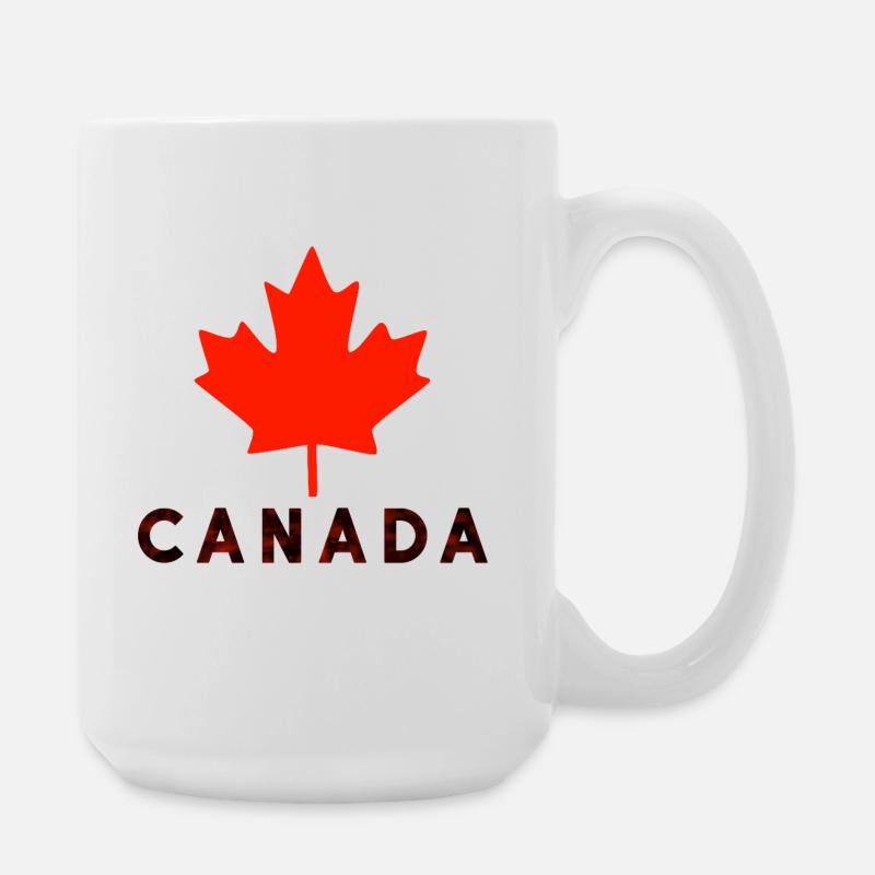 Red Maple Leaf Canada T-Shirt - Large Mug 440 ml - white