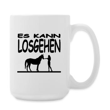Chevaux - Grande tasse 440 ml - blanc - Droite