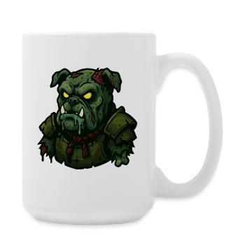 Undead Bulldog Warrior - Large Mug 440 ml - white - Right