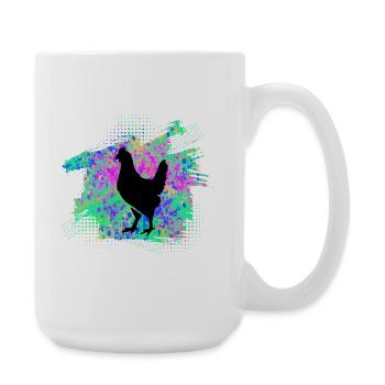 Chicken Chickens - Large Mug 440 ml - white - Right