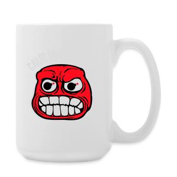 Calm Like Bomb Paradox Irony Humor Explosive Joke - Large Mug 440 ml - white - Right