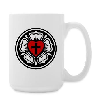 Lutheran Rose - Large Mug 440 ml - white - Right