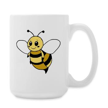 T-shirt abeille mignon design drôle apiculteur - Grande tasse 440 ml - blanc - Droite