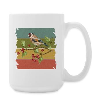 Bunter Vogel - Große Tasse 440 ml - Weiß - Rechts