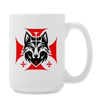 Silhouette de démon - Grande tasse 440 ml - blanc - Droite