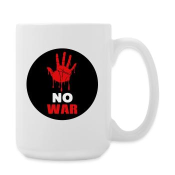 No war - Large Mug 440 ml - white - Right