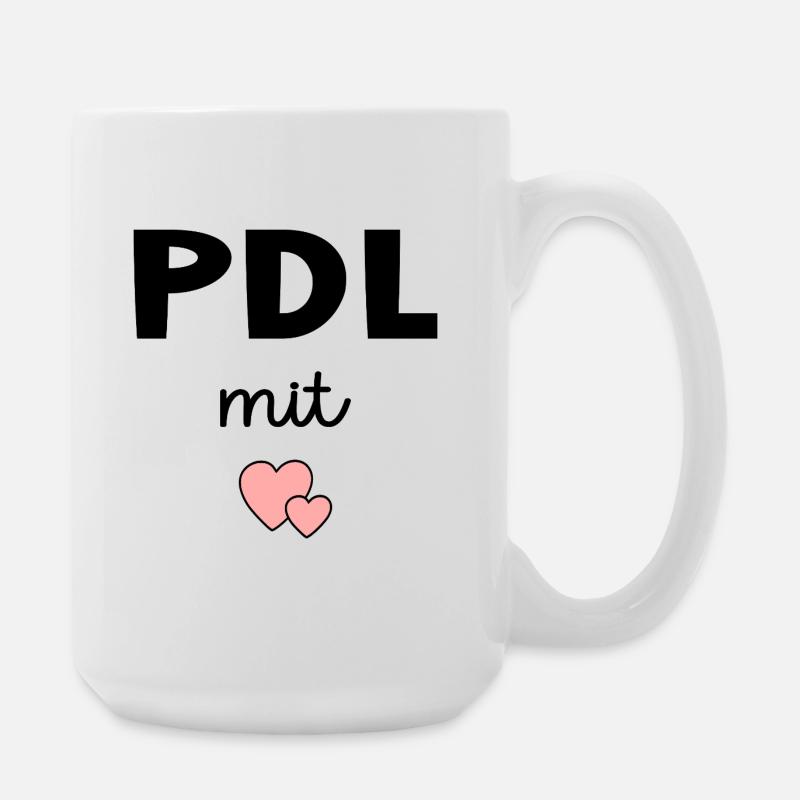 PDL Pflegedienstleitung mit Herz - Große Tasse 440 ml - Weiß
