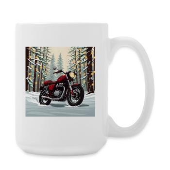 Ride Into Winter - Large Mug 440 ml - white - Right