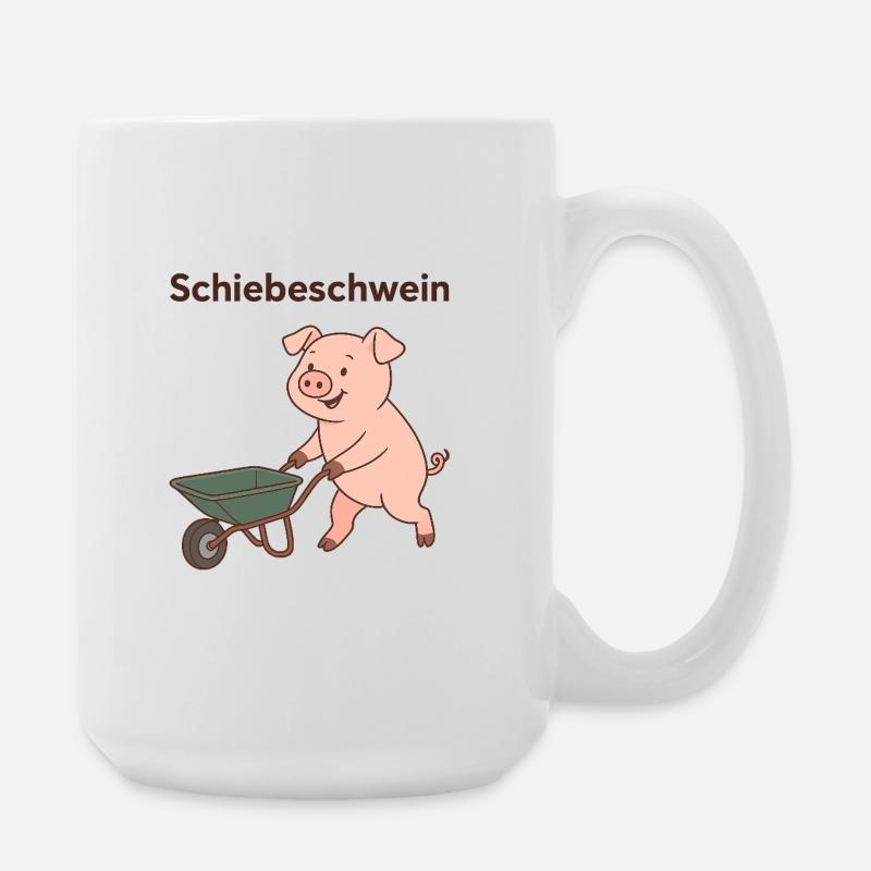 Push pig - Large Mug 440 ml - white