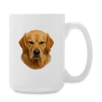 Golden Retriever Kopfporträt - Große Tasse 440 ml - Weiß - Rechts