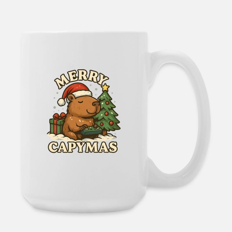 Merry Capymas – Cute Capybara Christmas 🎄
 - Große Tasse 440 ml - Weiß