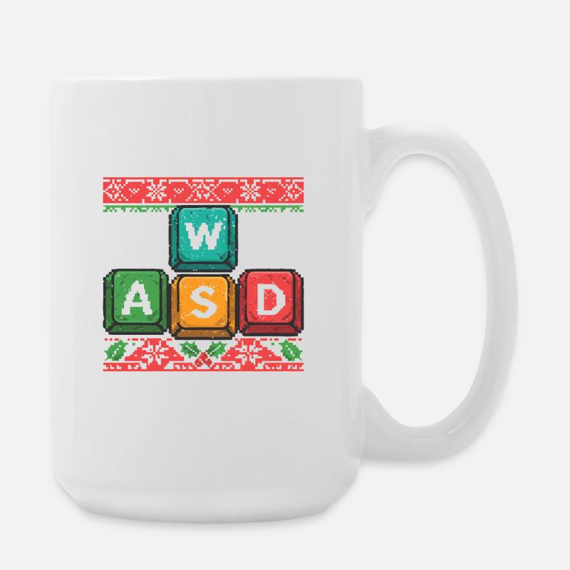 WASD Gaming Christmas - Large Mug 440 ml - white