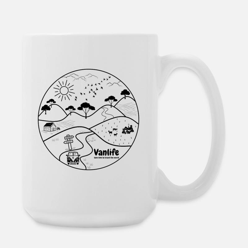 vanlife - Large Mug 440 ml - white
