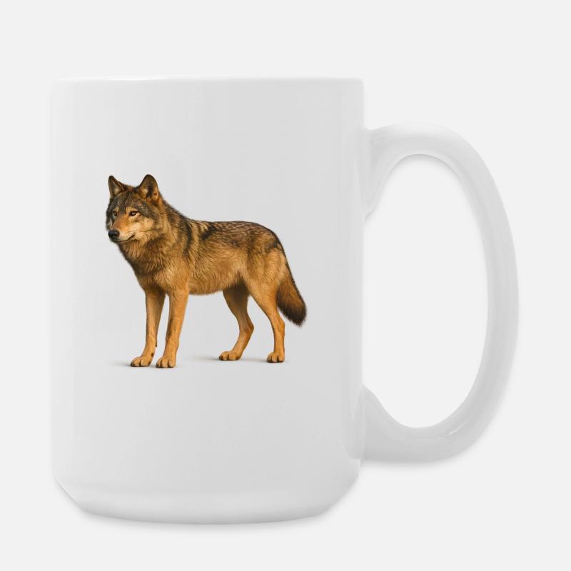 Wolf in der Wildnis - Große Tasse 440 ml - Weiß