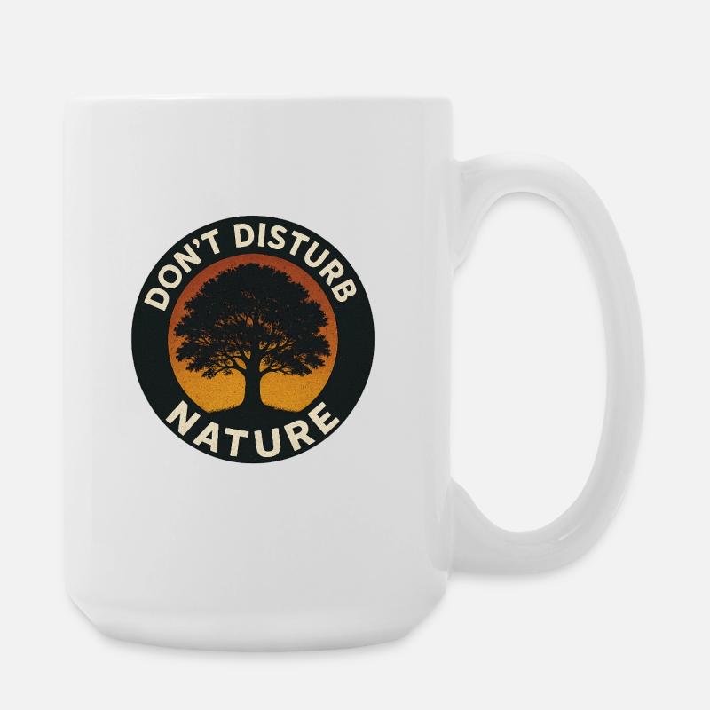 Don’t Disturb Nature – Tree Circle - Große Tasse 440 ml - Weiß
