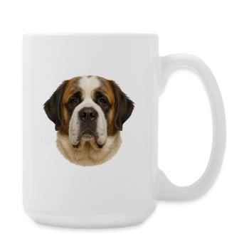 Portrait Tête de Saint Bernard Impression - Grande tasse 440 ml - blanc - Droite