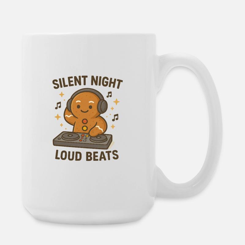 Silence Night Beats forts - Grande tasse 440 ml - blanc