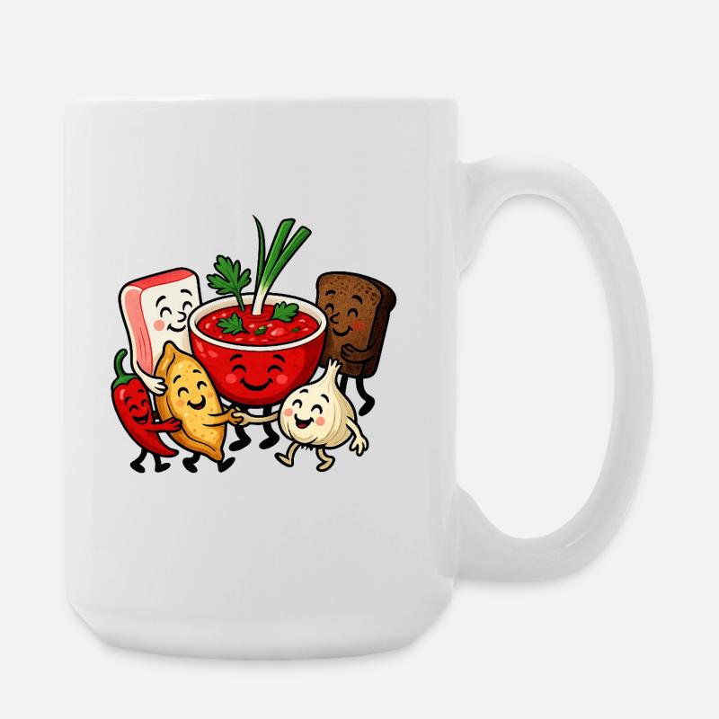 Amitié Bortsch colorée - Grande tasse 440 ml - blanc