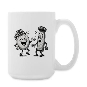 Nouilles italiennes vs chinoises - Grande tasse 440 ml - blanc - Droite