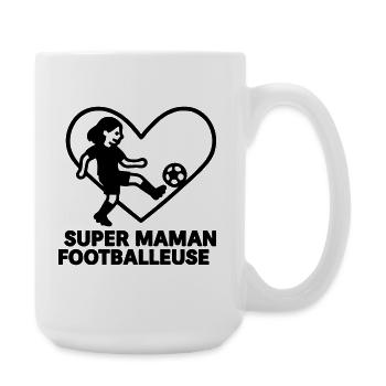 Super Soccer Mom – Soccer Heart - Large Mug 440 ml - white - Right